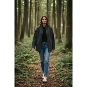 Lauren Dry Goods Supply Co Green Wool Blend Zip Up Jacket Size Small